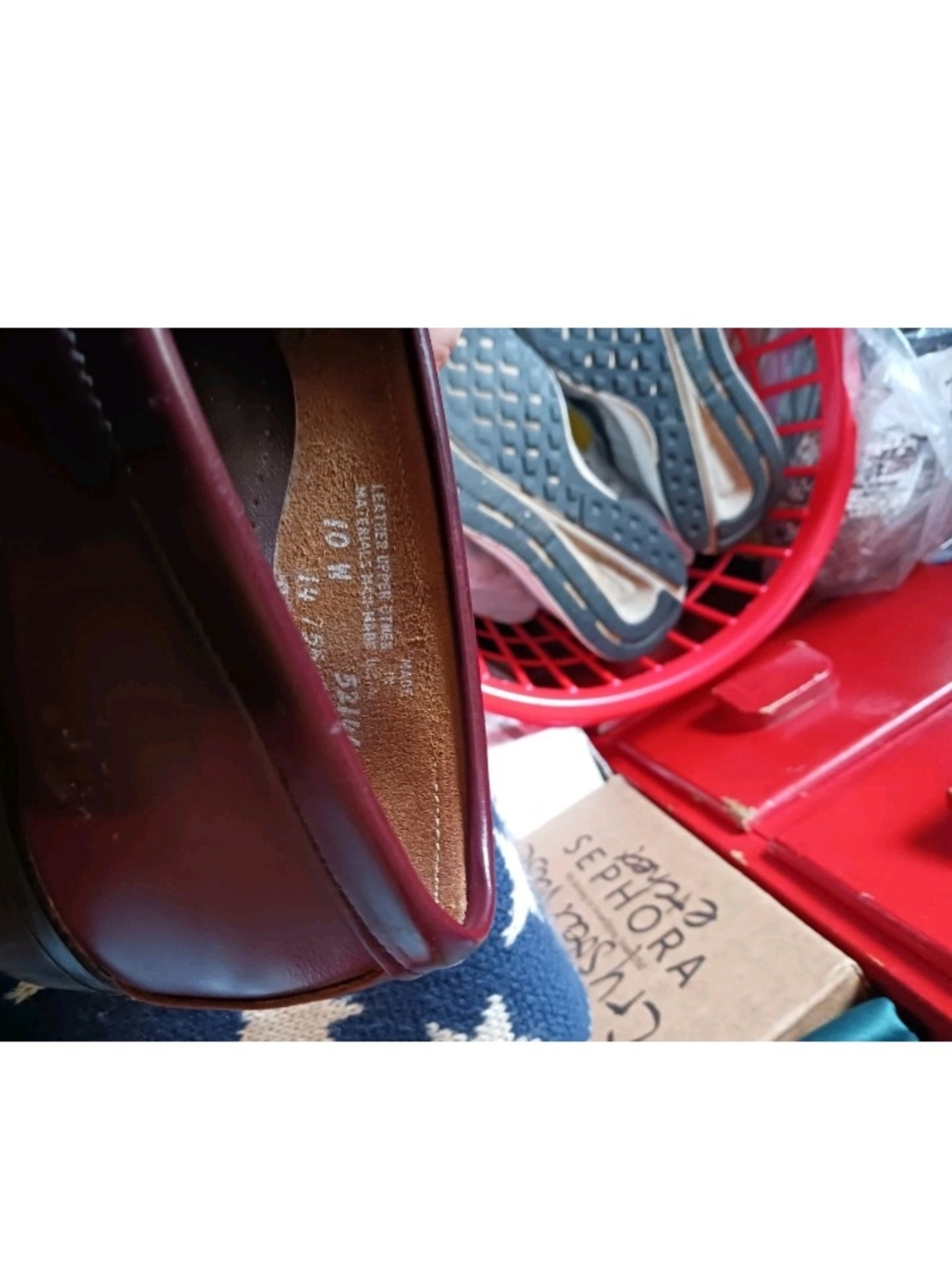 Men's Vtg Classic Penny Loafers in Burgundy Unbranded Size 10 M - Picture 3 of 5
